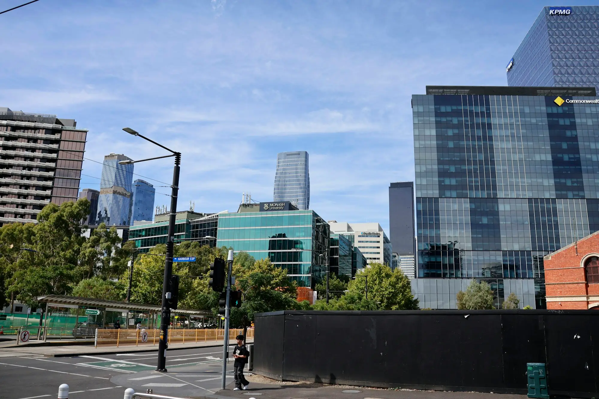 Commercial buildings along a Melbourne street