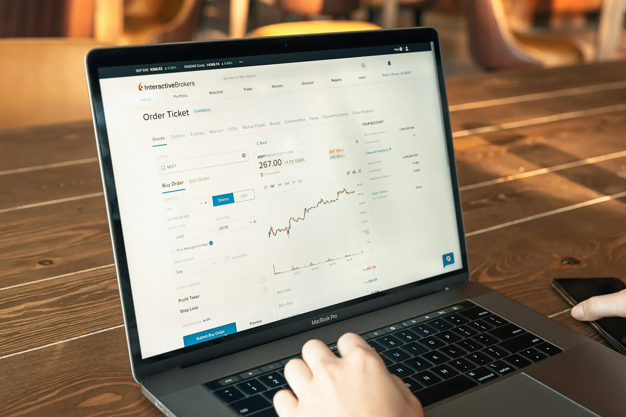 Cash flow forecast on a laptop screen